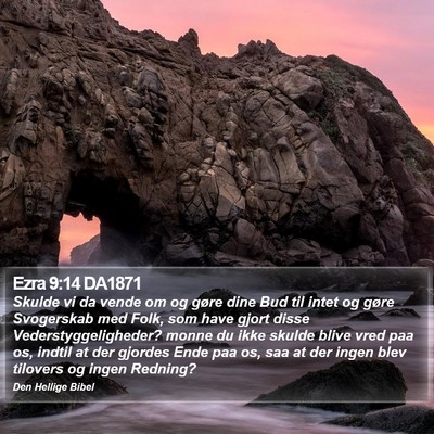 Ezra 9:14 DA1871 Bible Verse Image