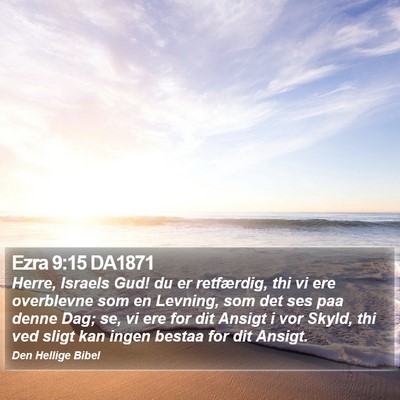Ezra 9:15 DA1871 Bible Verse Image
