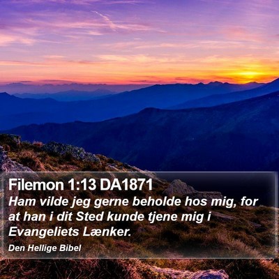 Filemon 1:13 DA1871 Bible Verse Image