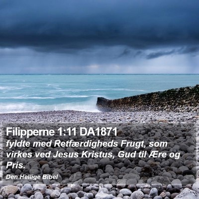 Filipperne 1:11 DA1871 Bible Verse Image
