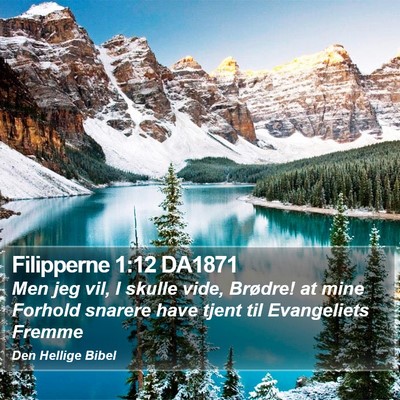 Filipperne 1:12 DA1871 Bible Verse Image