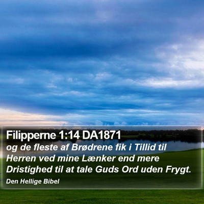 Filipperne 1:14 DA1871 Bible Verse Image