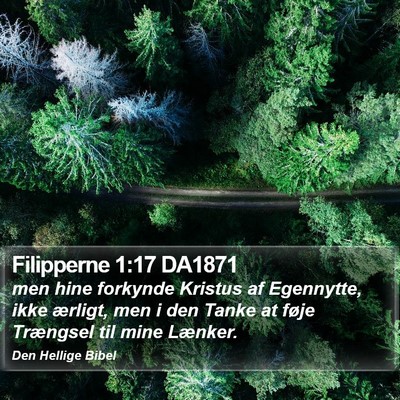 Filipperne 1:17 DA1871 Bible Verse Image