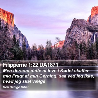 Filipperne 1:22 DA1871 Bible Verse Image