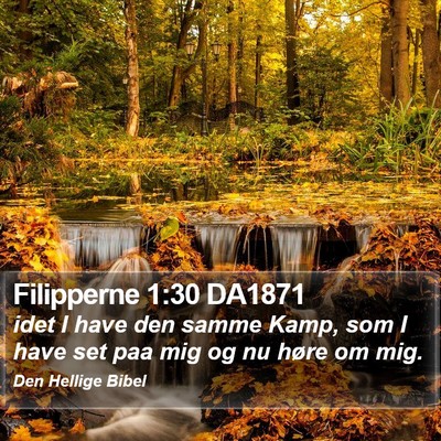 Filipperne 1:30 DA1871 Bible Verse Image