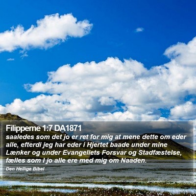 Filipperne 1:7 DA1871 Bible Verse Image