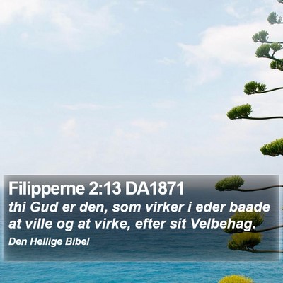 Filipperne 2:13 DA1871 Bible Verse Image