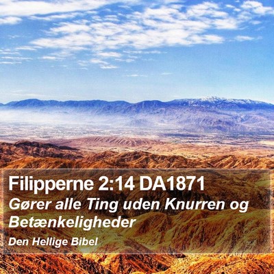 Filipperne 2:14 DA1871 Bible Verse Image