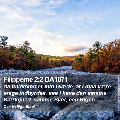 Filipperne 2:2 DA1871 Bible Verse Image
