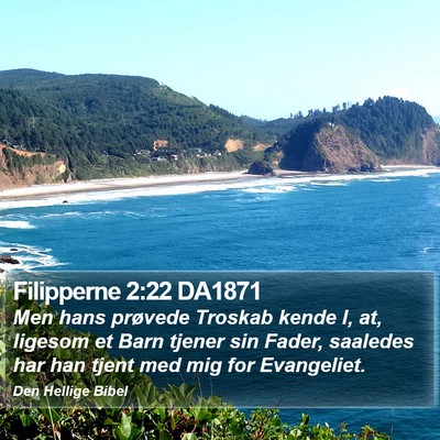 Filipperne 2:22 DA1871 Bible Verse Image
