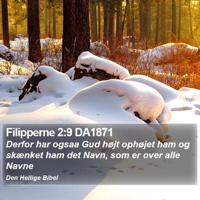 Filipperne 2:9 DA1871 Bible Verse Image