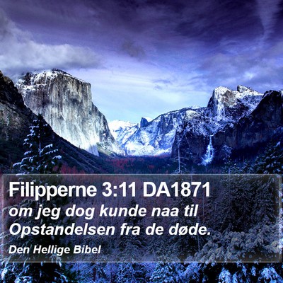 Filipperne 3:11 DA1871 Bible Verse Image
