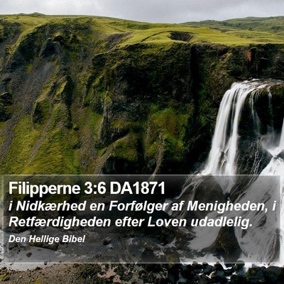Filipperne 3:6 DA1871 Bible Verse Image