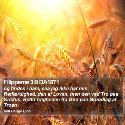 Filipperne 3:9 DA1871 Bible Verse Image