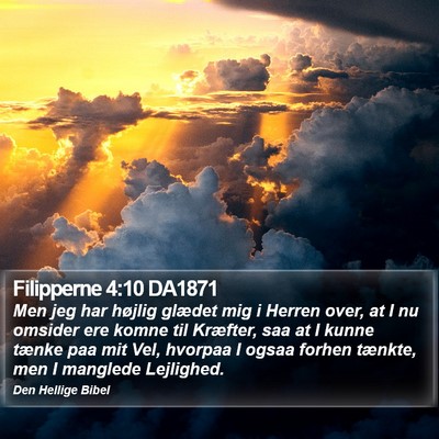 Filipperne 4:10 DA1871 Bible Verse Image