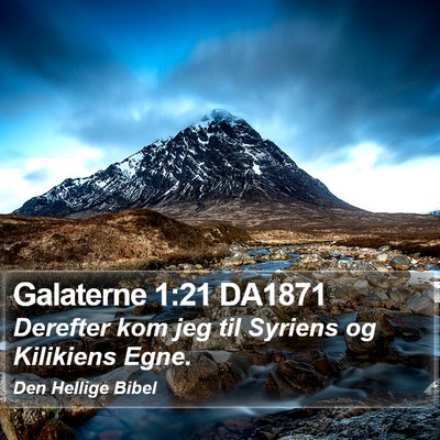 Galaterne 1:21 DA1871 Bible Verse Image