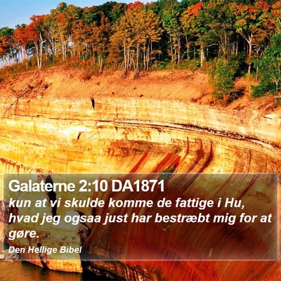 Galaterne 2:10 DA1871 Bible Verse Image