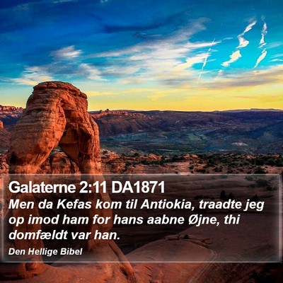 Galaterne 2:11 DA1871 Bible Verse Image