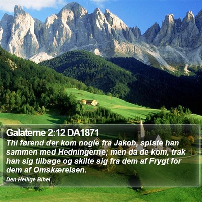 Galaterne 2:12 DA1871 Bible Verse Image