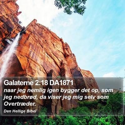 Galaterne 2:18 DA1871 Bible Verse Image