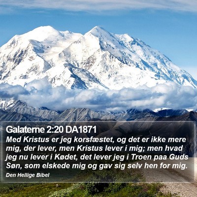 Galaterne 2:20 DA1871 Bible Verse Image