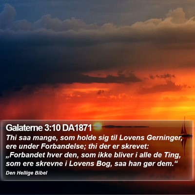 Galaterne 3:10 DA1871 Bible Verse Image