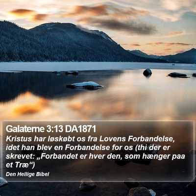 Galaterne 3:13 DA1871 Bible Verse Image