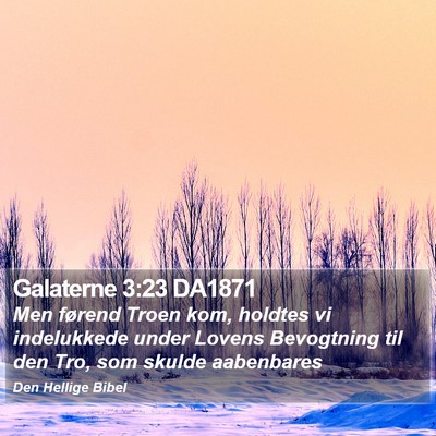 Galaterne 3:23 DA1871 Bible Verse Image