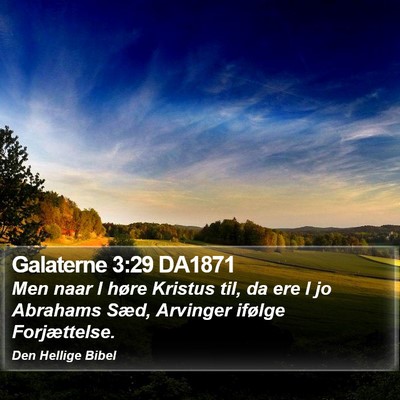 Galaterne 3:29 DA1871 Bible Verse Image