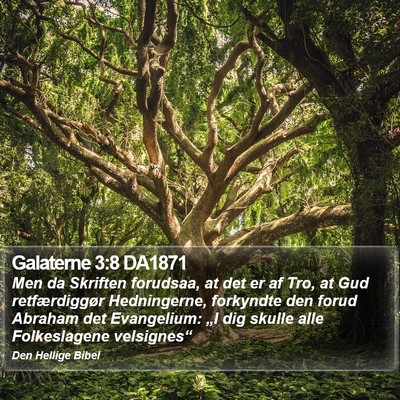 Galaterne 3:8 DA1871 Bible Verse Image