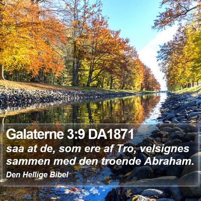 Galaterne 3:9 DA1871 Bible Verse Image
