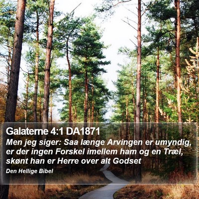 Galaterne 4:1 DA1871 Bible Verse Image