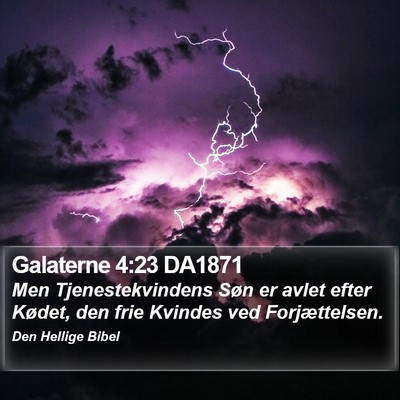 Galaterne 4:23 DA1871 Bible Verse Image