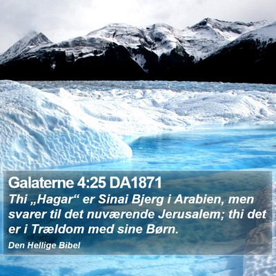 Galaterne 4:25 DA1871 Bible Verse Image