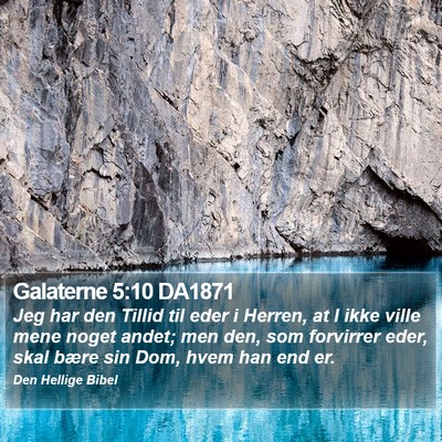 Galaterne 5:10 DA1871 Bible Verse Image