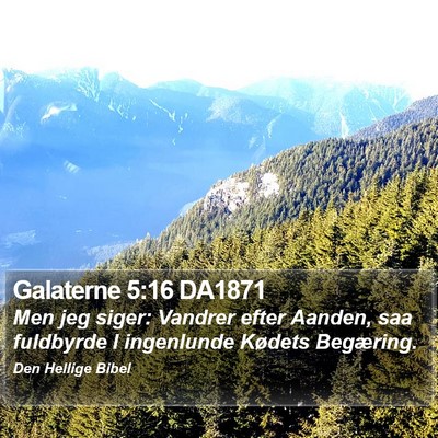 Galaterne 5:16 DA1871 Bible Verse Image