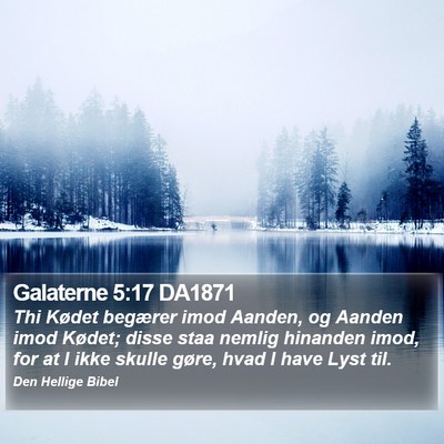 Galaterne 5:17 DA1871 Bible Verse Image
