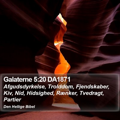Galaterne 5:20 DA1871 Bible Verse Image