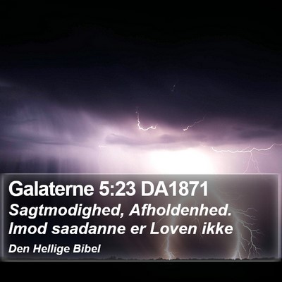 Galaterne 5:23 DA1871 Bible Verse Image