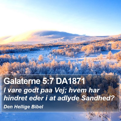 Galaterne 5:7 DA1871 Bible Verse Image