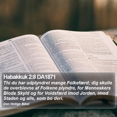 Habakkuk 2:8 DA1871 Bible Verse Image