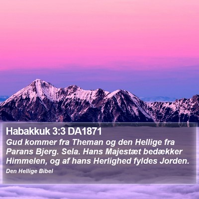 Habakkuk 3:3 DA1871 Bible Verse Image