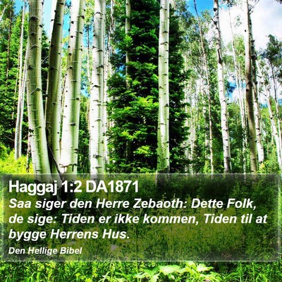 Haggaj 1:2 DA1871 Bible Verse Image