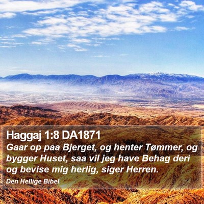Haggaj 1:8 DA1871 Bible Verse Image