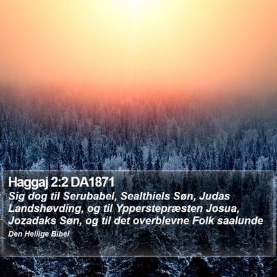 Haggaj 2:2 DA1871 Bible Verse Image