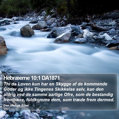 Hebræerne 10:1 DA1871 Bible Verse Image