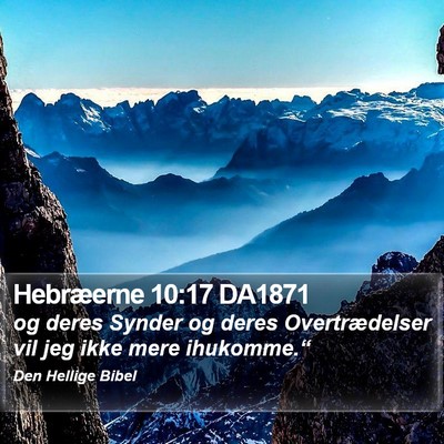 Hebræerne 10:17 DA1871 Bible Verse Image