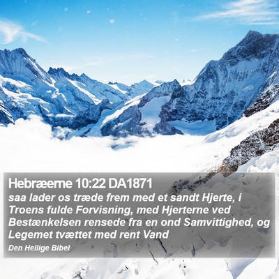 Hebræerne 10:22 DA1871 Bible Verse Image