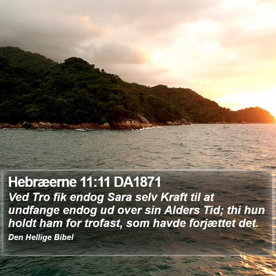 Hebræerne 11:11 DA1871 Bible Verse Image