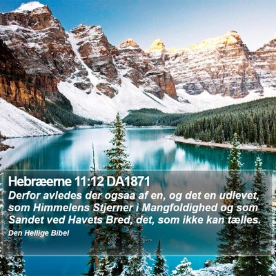Hebræerne 11:12 DA1871 Bible Verse Image